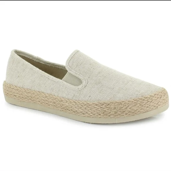 Esprit Cream Linen Espadrille Slip-Ons - Picture 2 of 9